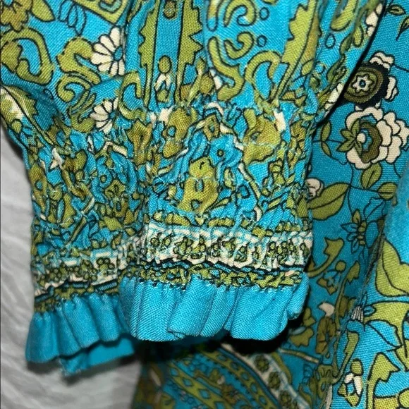 Natural Life Teal and Green Floral Dress size XL - Picture 6 of 12